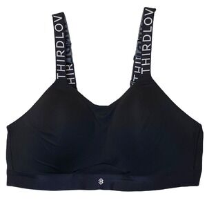 Thirdlove Kinetic Sports Bra 42D Black Seamless Wireless Gym Comfort Everyday